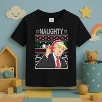 Donald Trump Naughty Ugly Christmas Toddler T-Shirt thumb 3