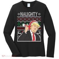 Donald Trump Naughty Ugly Christmas Women's Long Sleeve Shirt thumb 0