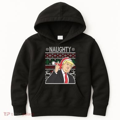 Donald Trump Naughty Ugly Christmas Kids Hoodie