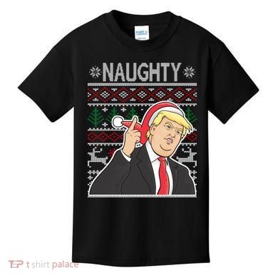 Donald Trump Naughty Ugly Christmas Kids T-Shirt
