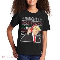 Donald Trump Naughty Ugly Christmas Kids T-Shirt thumb 2