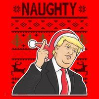 Donald Trump Naughty Ugly Christmas Santa Hat thumb 1