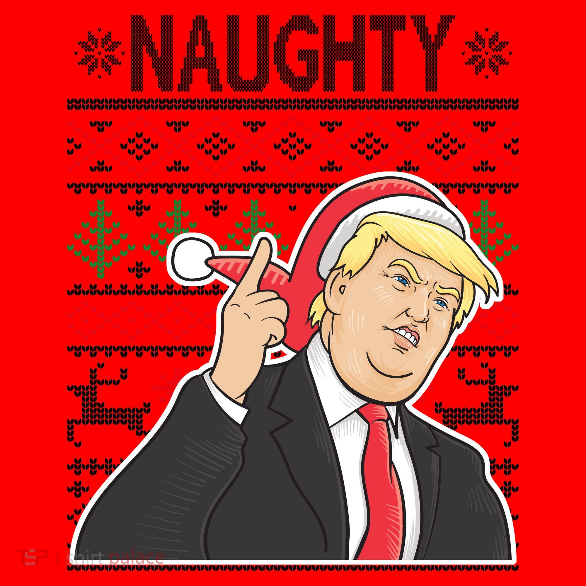 Donald Trump Naughty Ugly Christmas Santa Hat