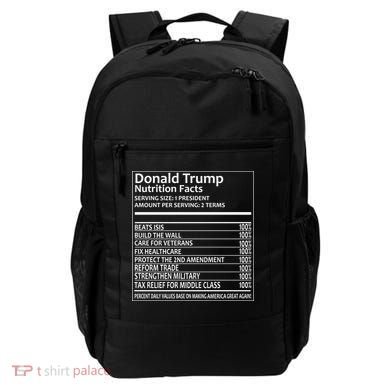 Donald Trump Nutrition Facts Backpack