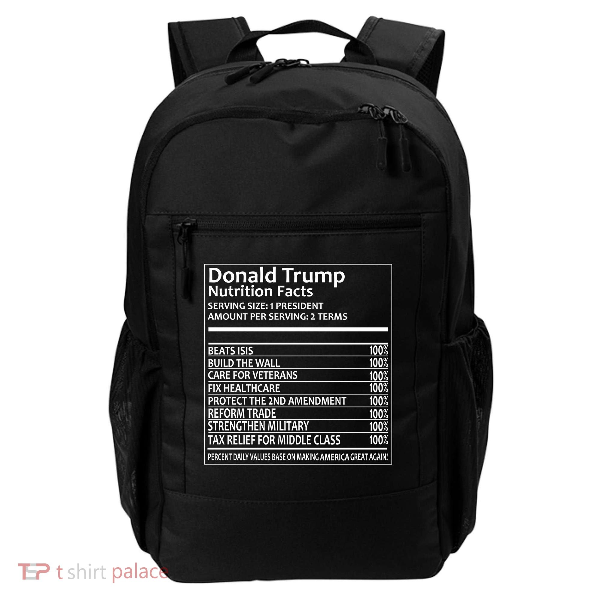 Donald Trump Nutrition Facts Backpack