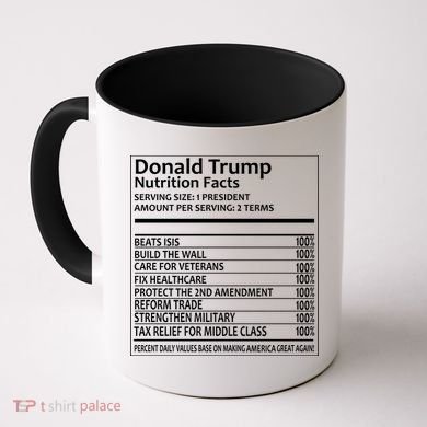 Donald Trump Nutrition Facts Coffee Mug