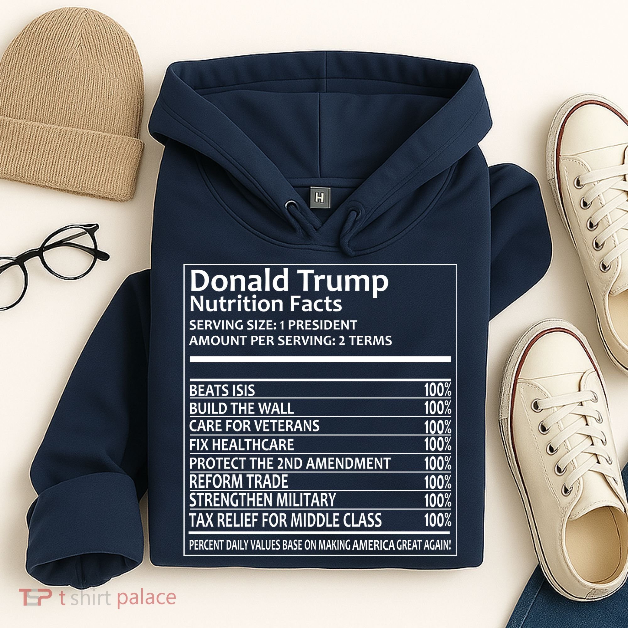 Donald Trump Nutrition Facts Hoodie