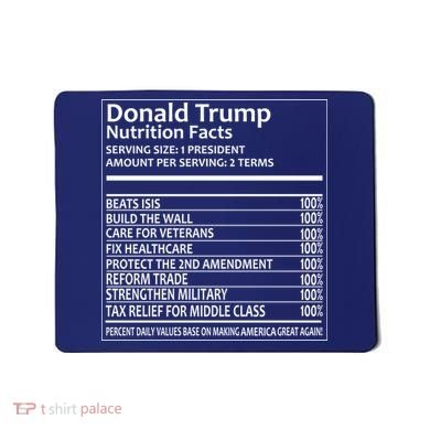 Donald Trump Nutrition Facts Mousepad