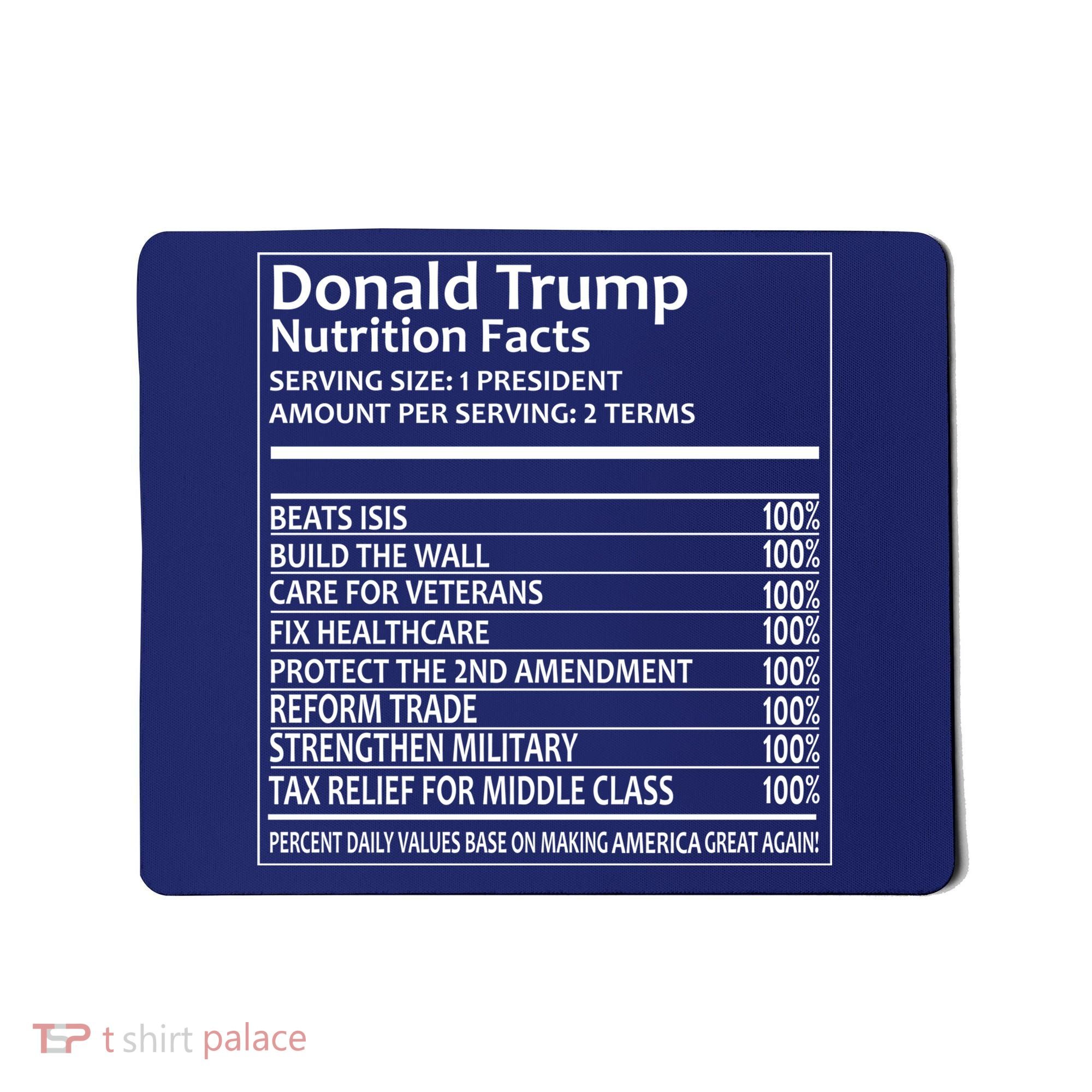 Donald Trump Nutrition Facts Mousepad