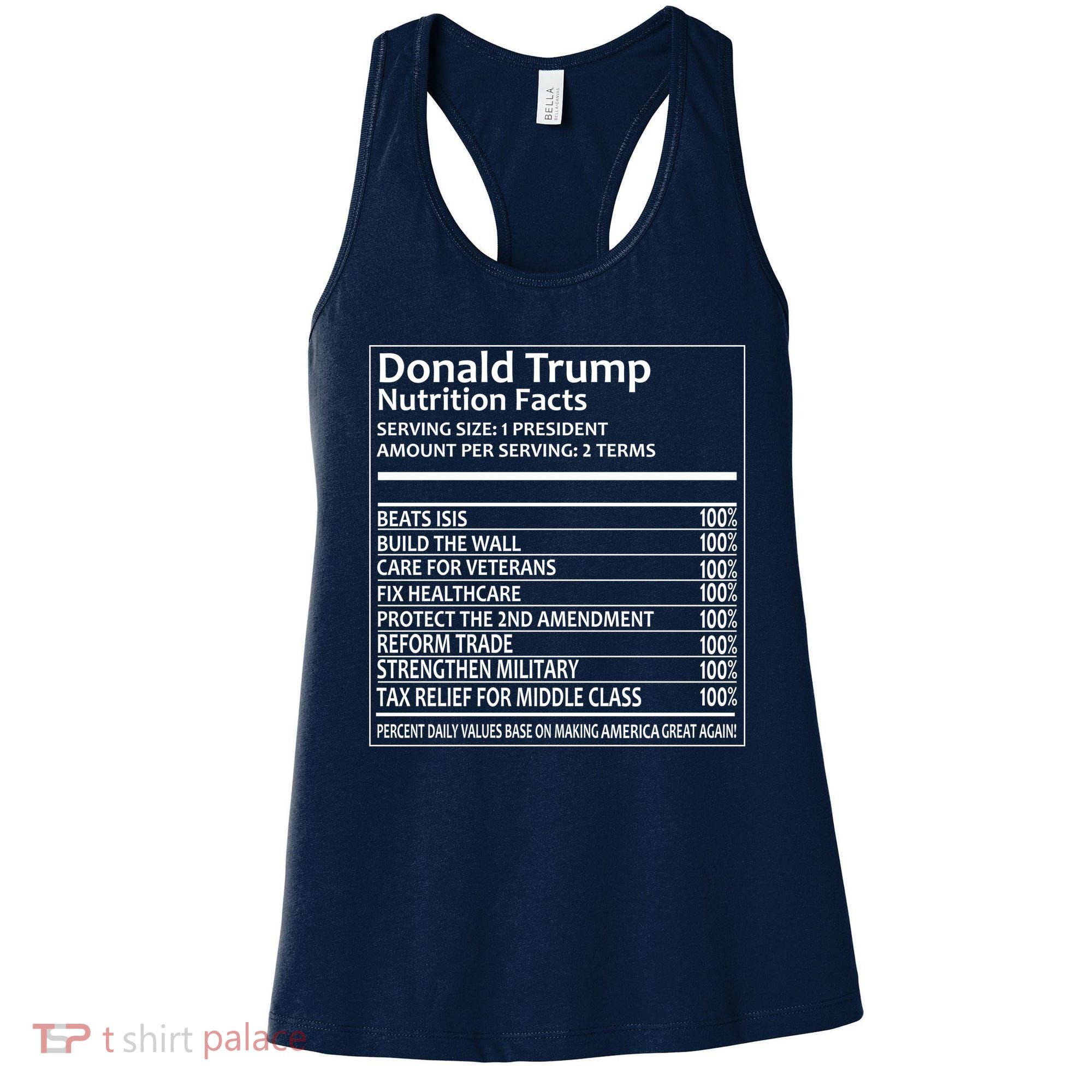 Donald Trump Nutrition Facts Women's Tank Top