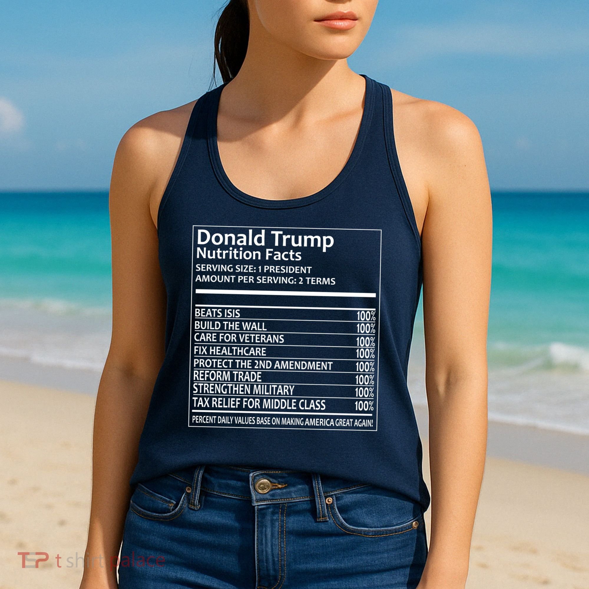 Donald Trump Nutrition Facts Women's Tank Top