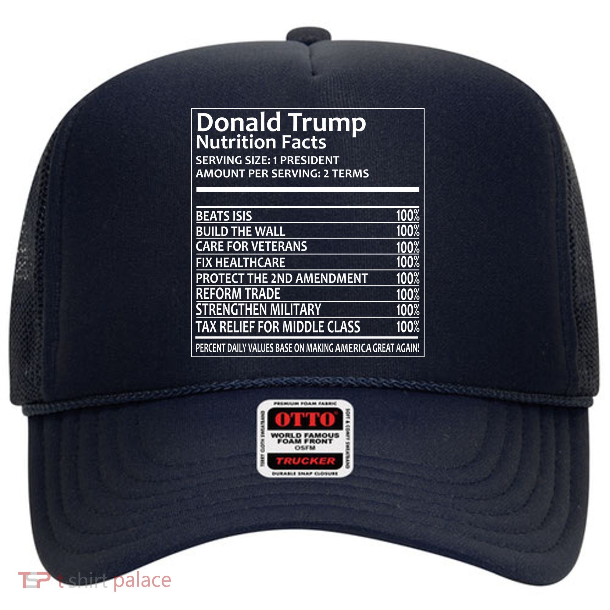 Donald Trump Nutrition Facts Hat