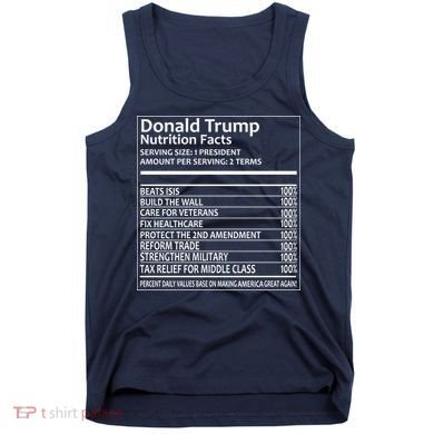 Donald Trump Nutrition Facts Tank Top