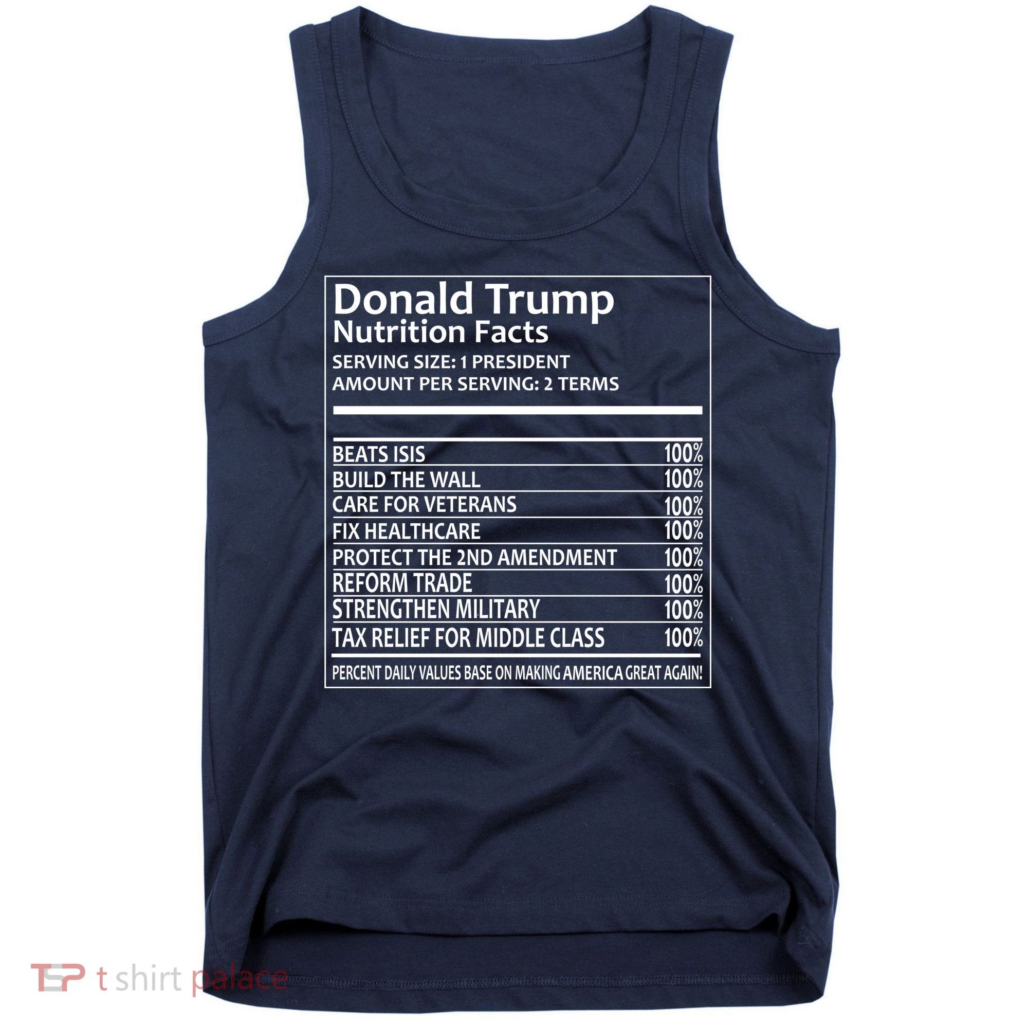 Donald Trump Nutrition Facts Tank Top