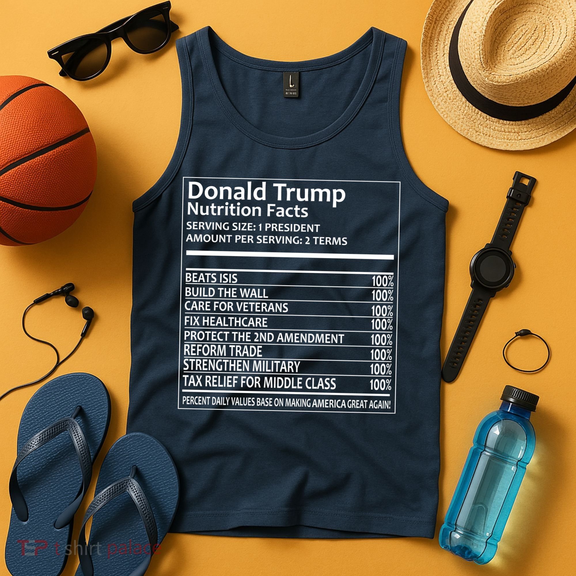Donald Trump Nutrition Facts Tank Top