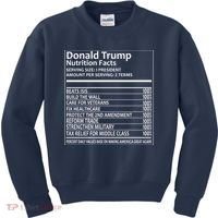 Donald Trump Nutrition Facts Kids Sweatshirt thumb 0