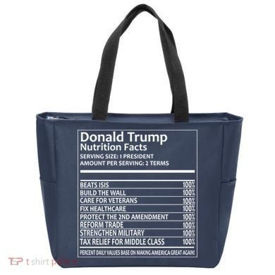 Donald Trump Nutrition Facts Tote Bag