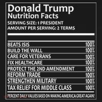 Donald Trump Nutrition Facts Political Humor Ornament thumb 1