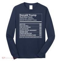 Donald Trump Nutrition Facts Political Humor Long Sleeve Shirt thumb 0