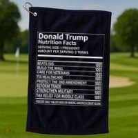 Donald Trump Nutrition Facts Political Humor Golf Towel thumb 1