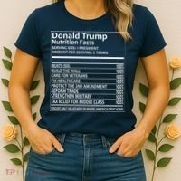 Donald Trump Nutrition Facts Political Humor Women's T-Shirt thumb 2