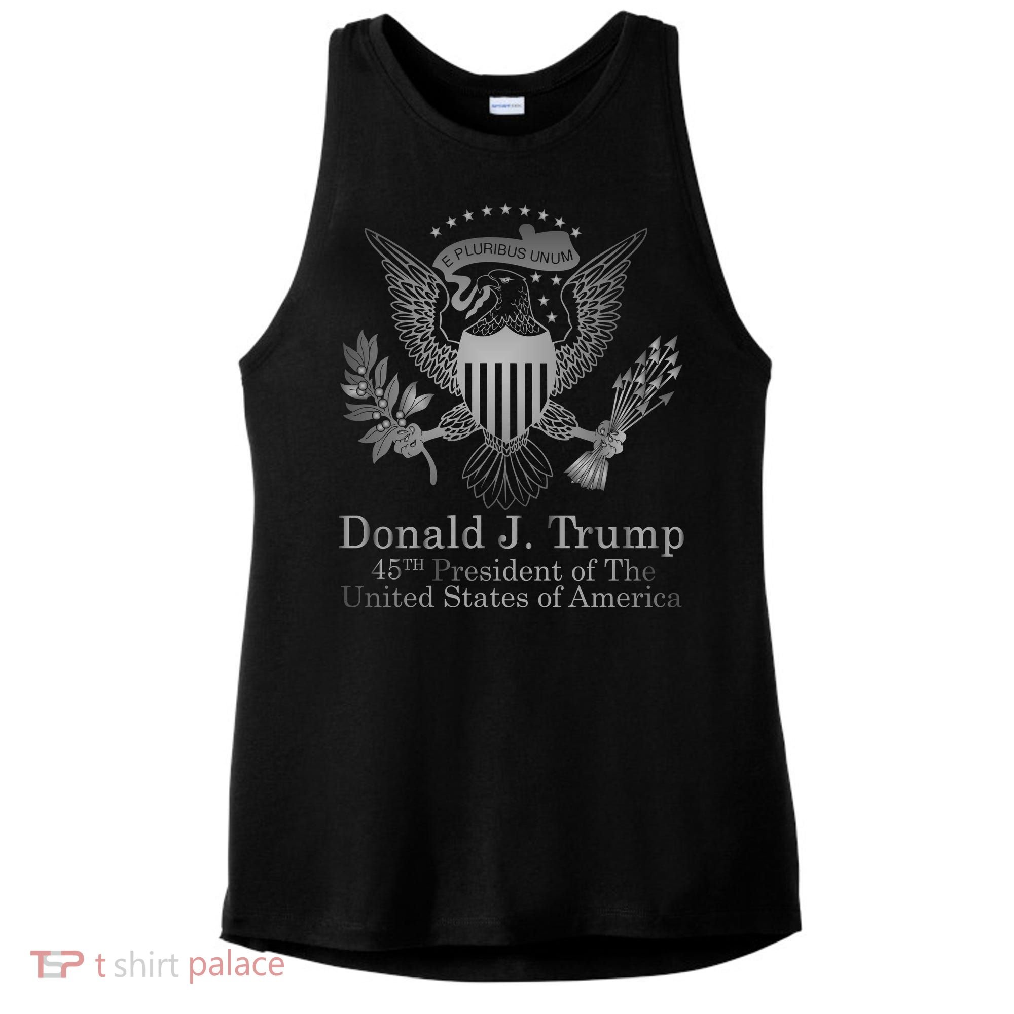 Donald Trump Presidential Seal USA 45th President Logo Ladies PosiCharge Tri-Blend Wicking Tank