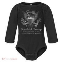 Donald Trump Presidential Seal USA 45th President Logo Baby Long Sleeve Bodysuit thumb 0