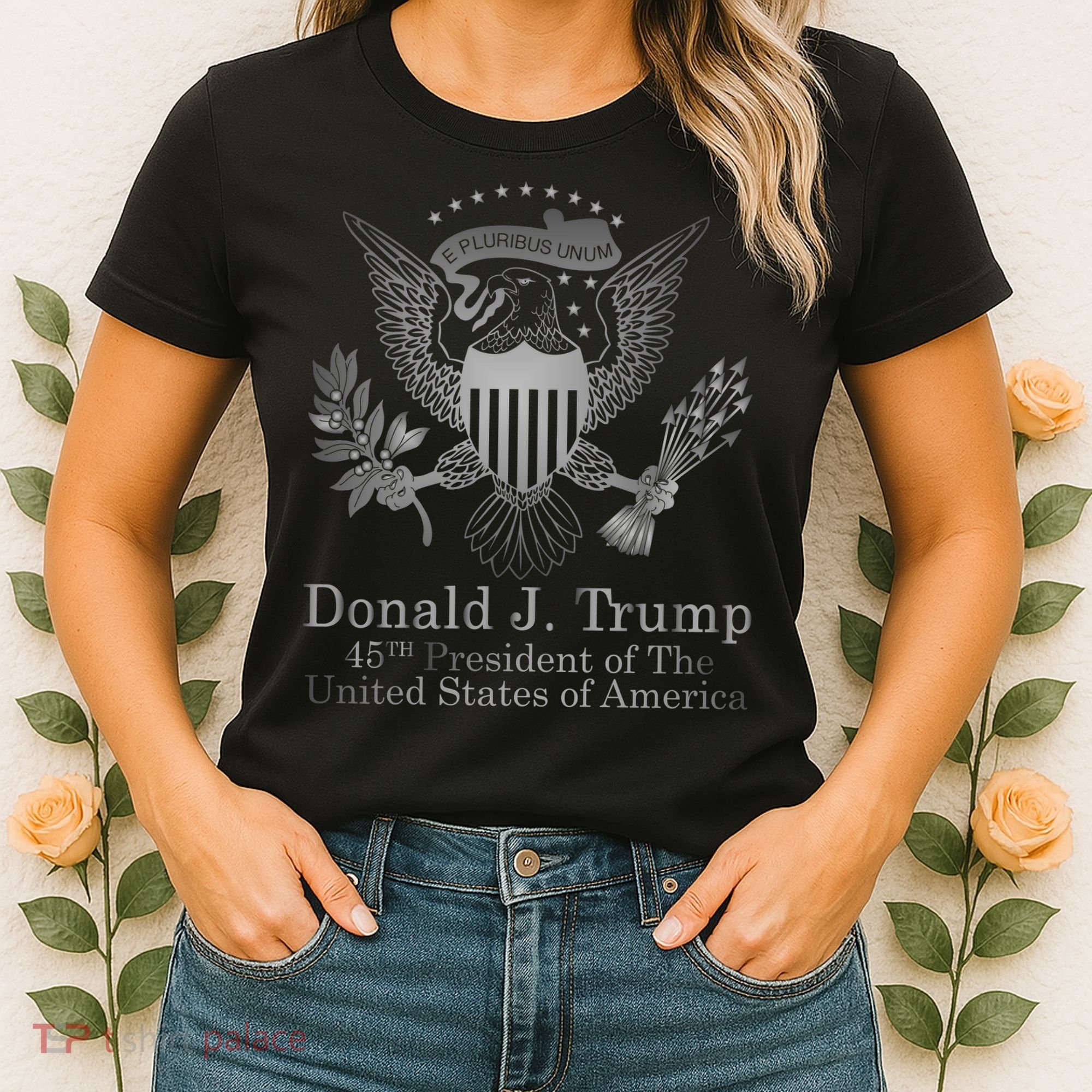 Donald Trump Presidential Seal USA 45th President Logo Women's T-Shirt