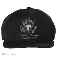 Donald Trump Presidential Seal USA 45th President Logo Wool Snapback Cap thumb 0