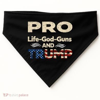 Donald Trump Pro Life God Gun USA-Made Doggie Bandana