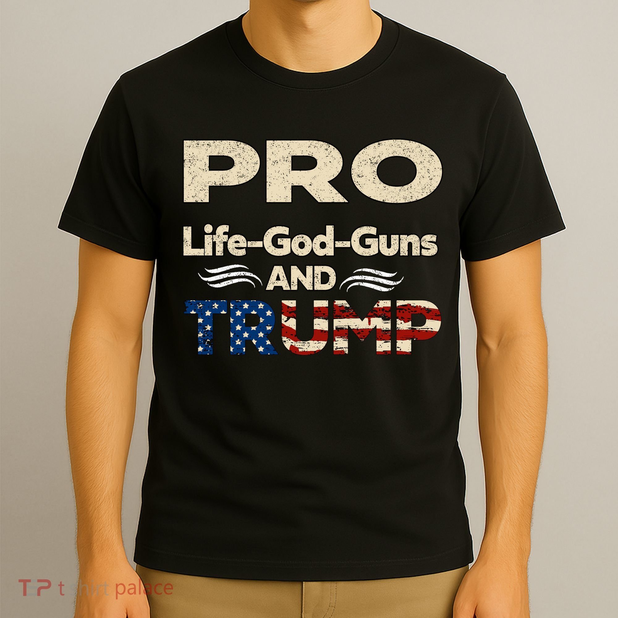 Donald Trump Pro Life God Gun T-Shirt