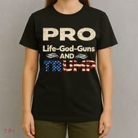 Donald Trump Pro Life God Gun T-Shirt thumb 4