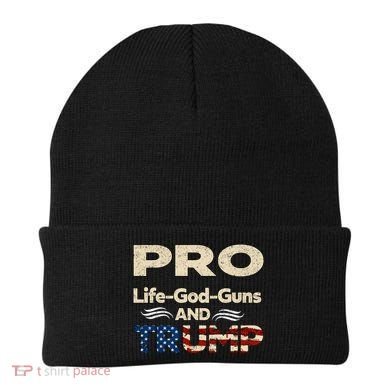 Donald Trump Pro Life God Gun Beanie