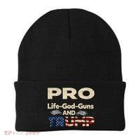Donald Trump Pro Life God Gun Beanie thumb 0