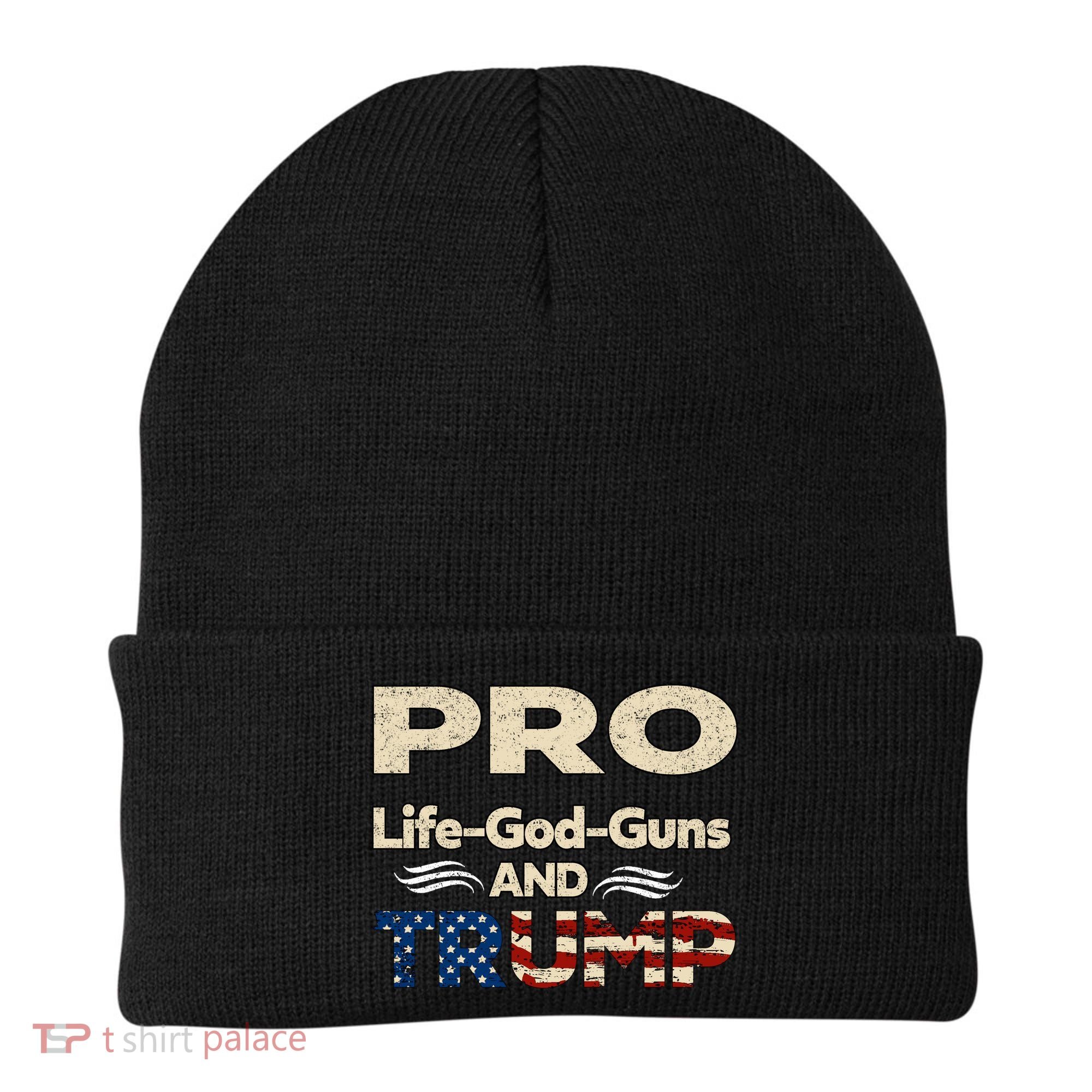 Donald Trump Pro Life God Gun Beanie