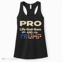 Donald Trump Pro Life God Gun Women's Tank Top thumb 0