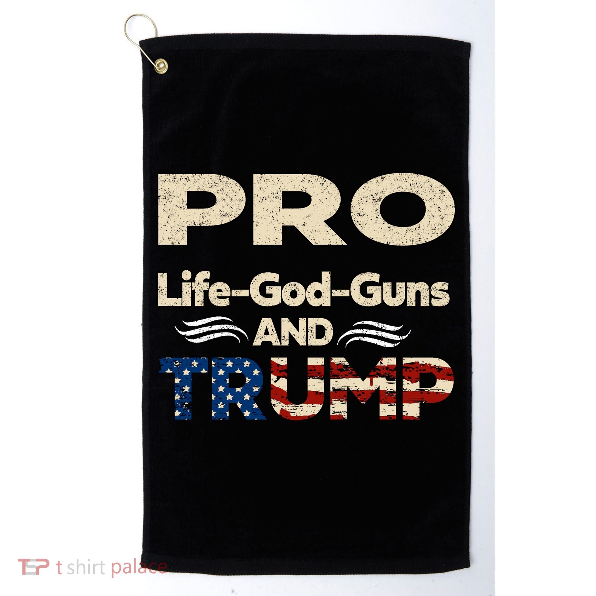 Donald Trump Pro Life God Gun Golf Towel