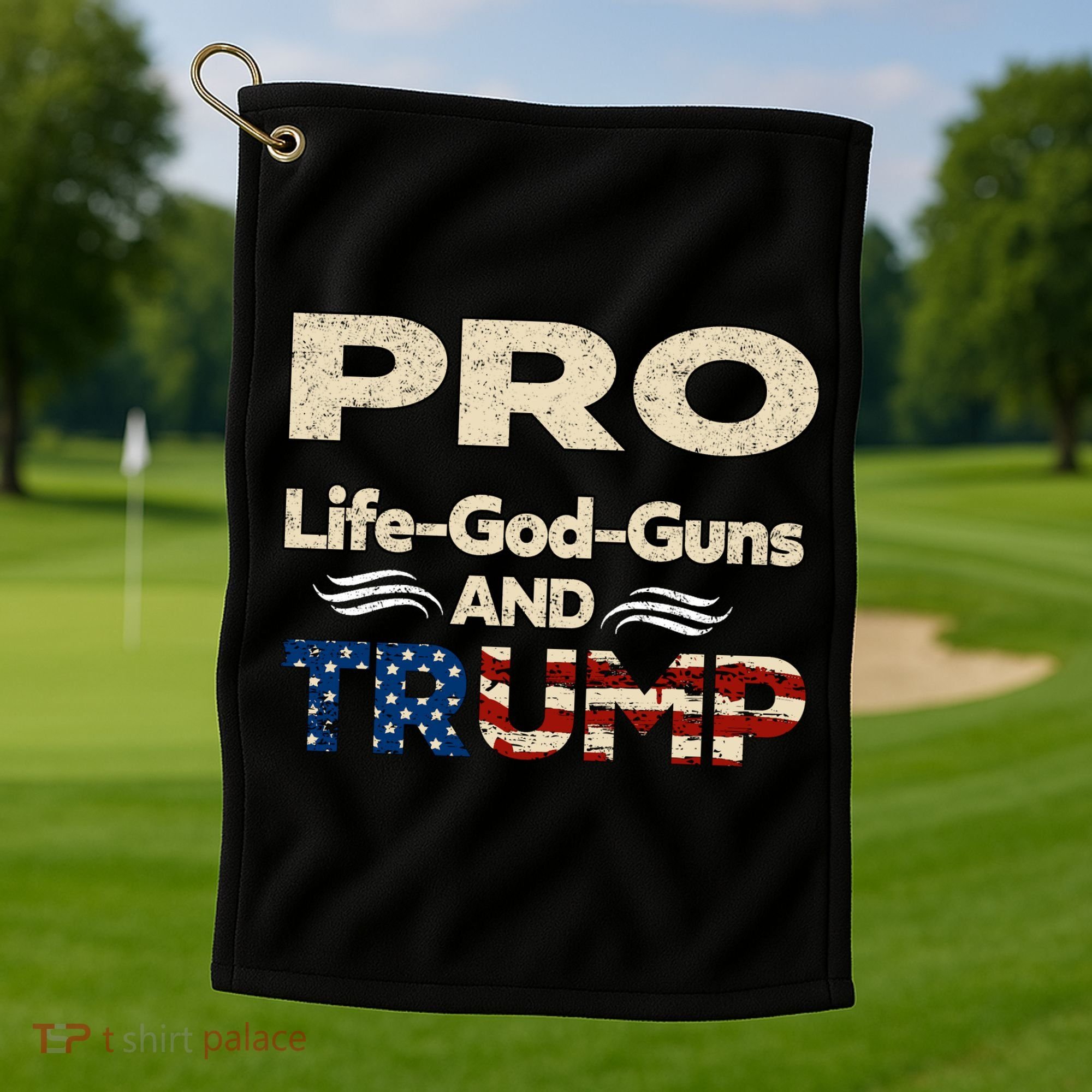 Donald Trump Pro Life God Gun Golf Towel