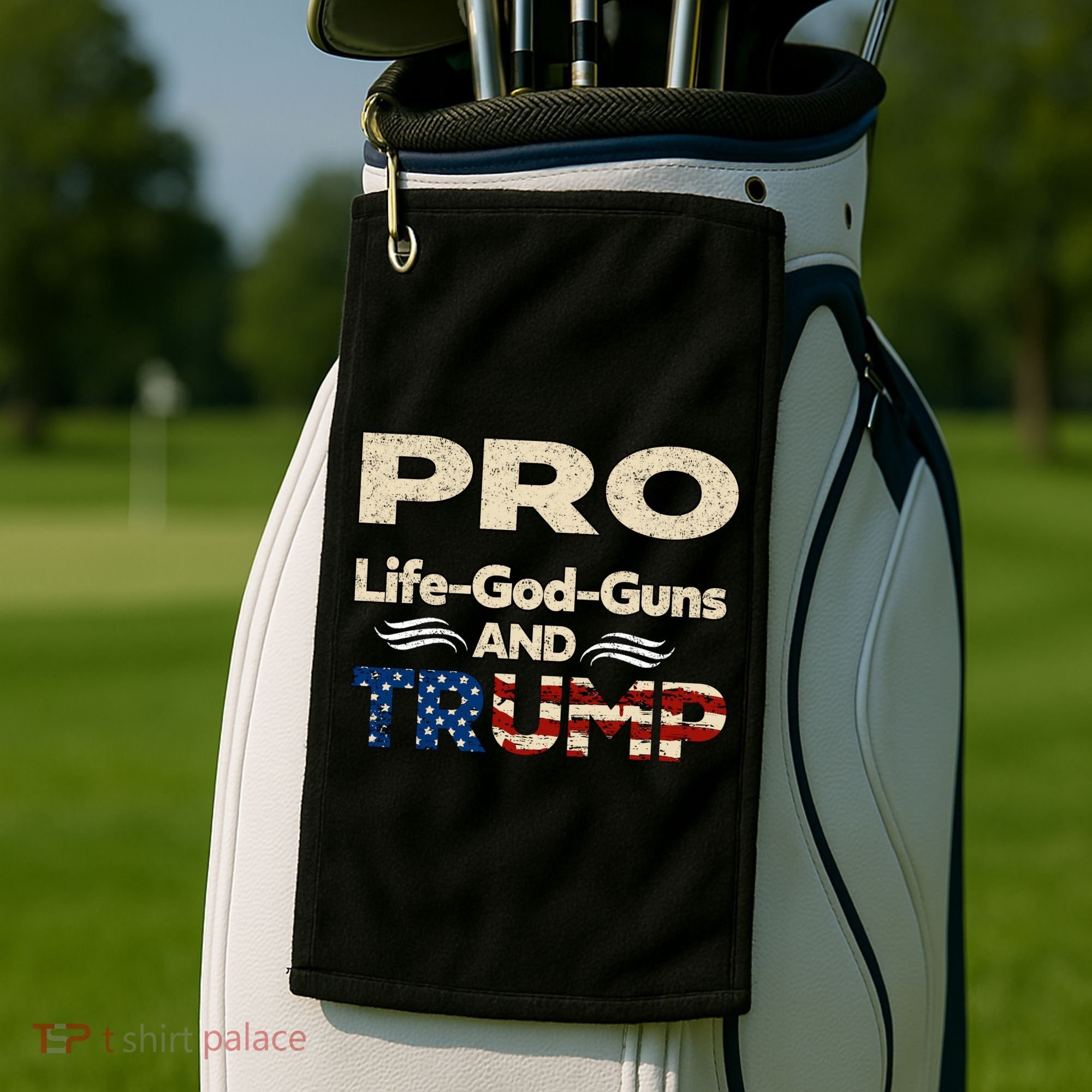Donald Trump Pro Life God Gun Golf Towel