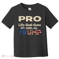 Donald Trump Pro Life God Gun Toddler T-Shirt thumb 0