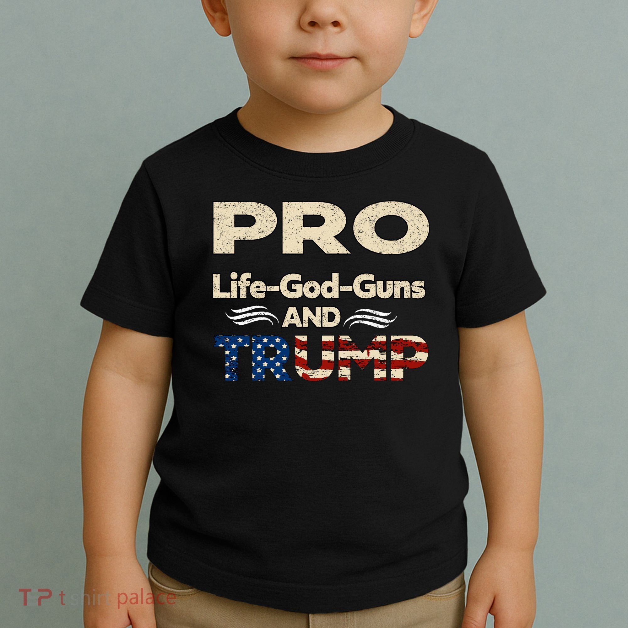 Donald Trump Pro Life God Gun Toddler T-Shirt