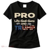 Donald Trump Pro Life God Gun Women's T-Shirt thumb 0