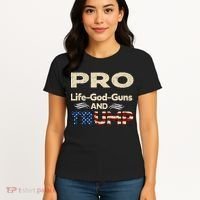 Donald Trump Pro Life God Gun Women's T-Shirt thumb 4
