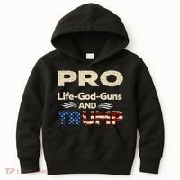 Donald Trump Pro Life God Gun Kids Hoodie thumb 0