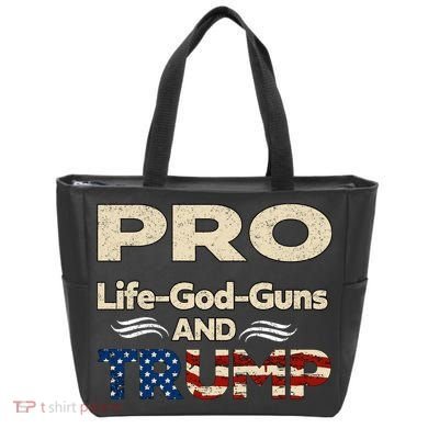 Donald Trump Pro Life God Gun Tote Bag