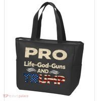 Donald Trump Pro Life God Gun Tote Bag thumb 3