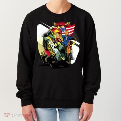 Donald Trump Riding Army Tank Women's Sweatshirt