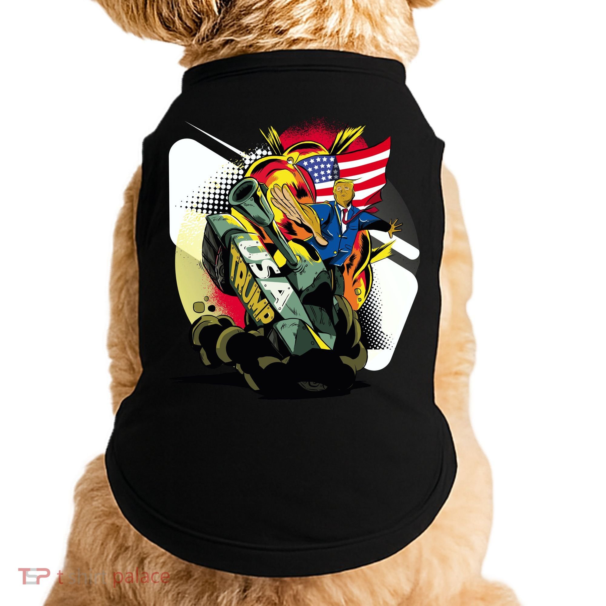 Donald Trump Riding Army Tank Doggie Tank