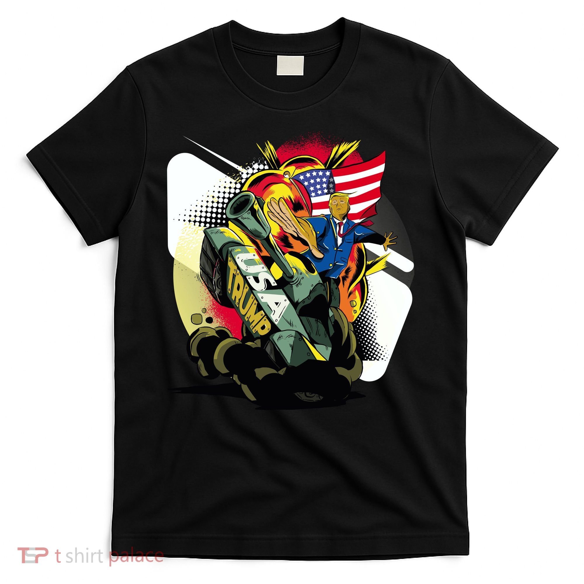 Donald Trump Riding Army Tank T-Shirt