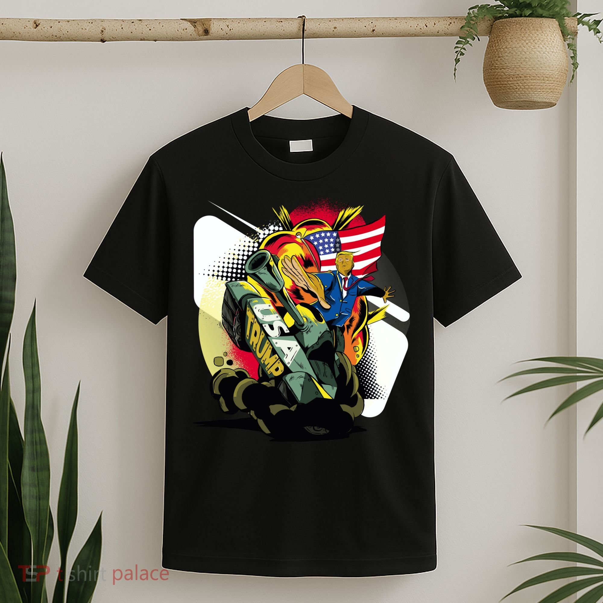 Donald Trump Riding Army Tank T-Shirt